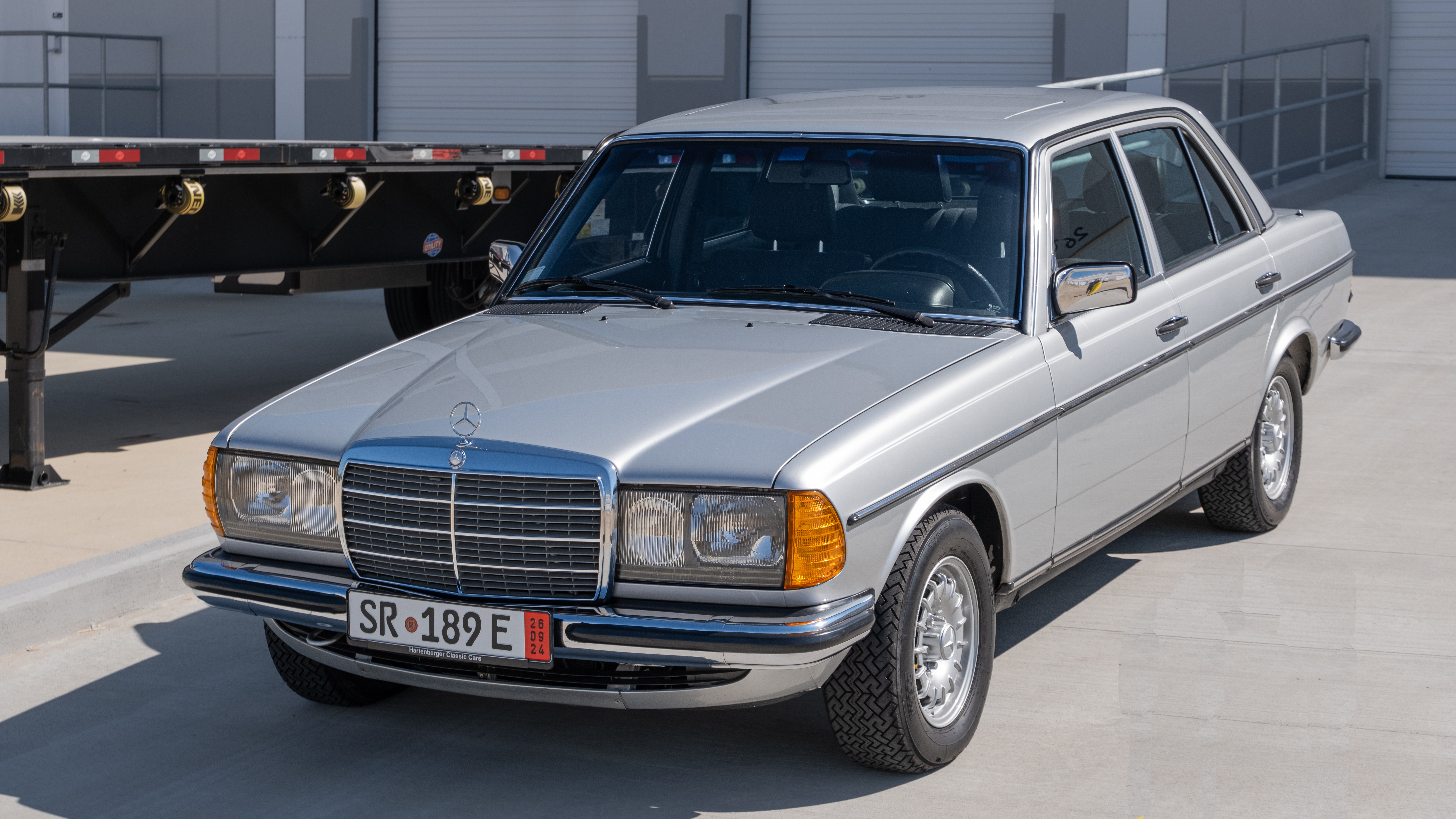 A Mercedes-Benz W123 sedan