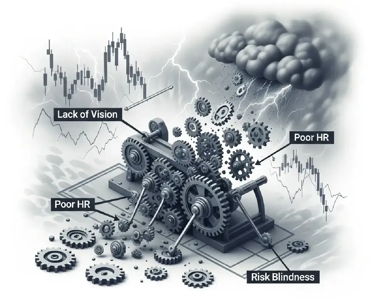 The Architect of Ruin: Decoding Corporate Extinction - Part 5: Beyond the Paradox: The Forty Pitfalls That Topple Organizations (A Unified Framework)