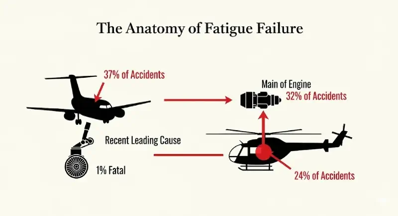 Aircraft components most vulnerable to fatigue