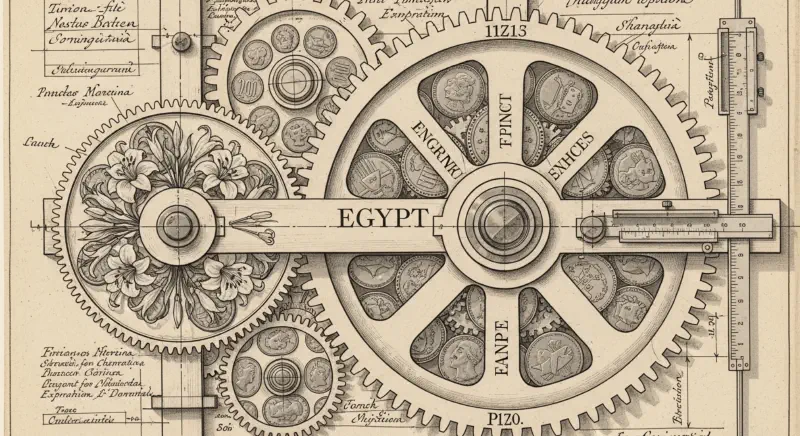 An illustration of the financial architecture of the Suez Canal Company in 1858