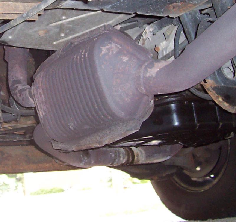 Cross-section of a catalytic converter