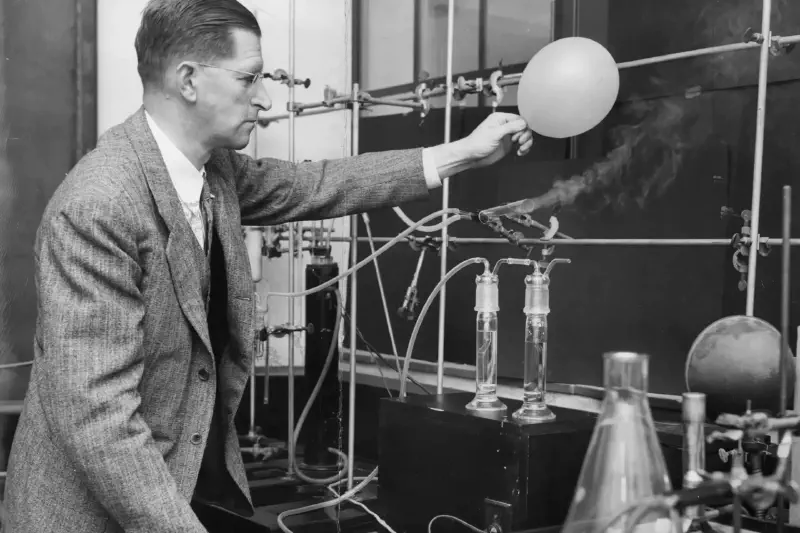 A photo of Prof. A.J. Haagen-Smit at Caltech
