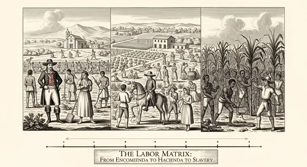 The Mechanics of Spanish Colonialism - Part 3: The Labor Matrix – From Encomienda to Hacienda to Slavery