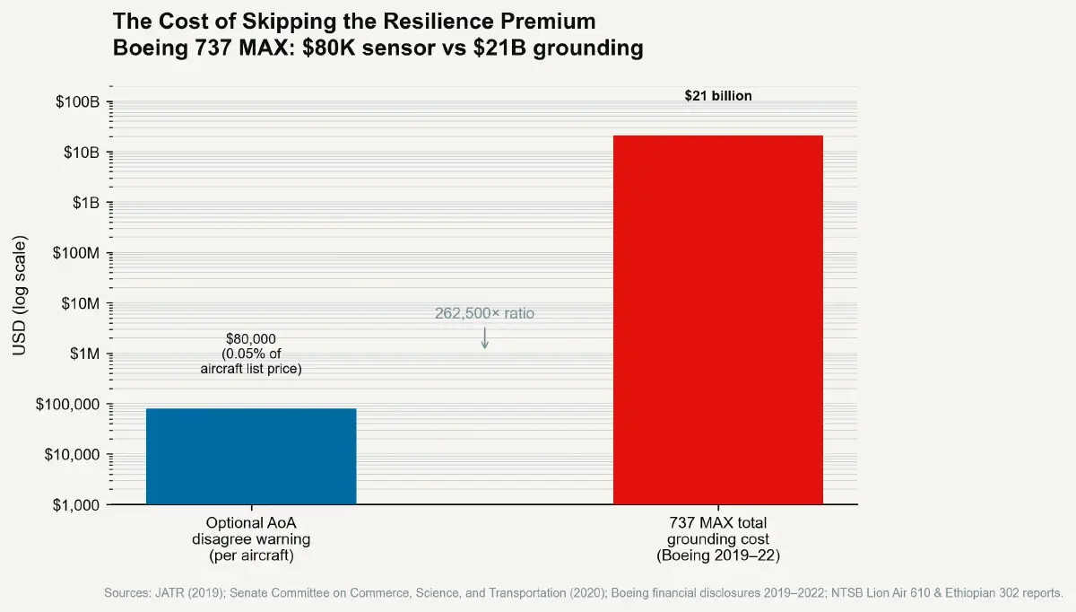 The Resilience Premium – Part 3: The Boeing Backup Paradox