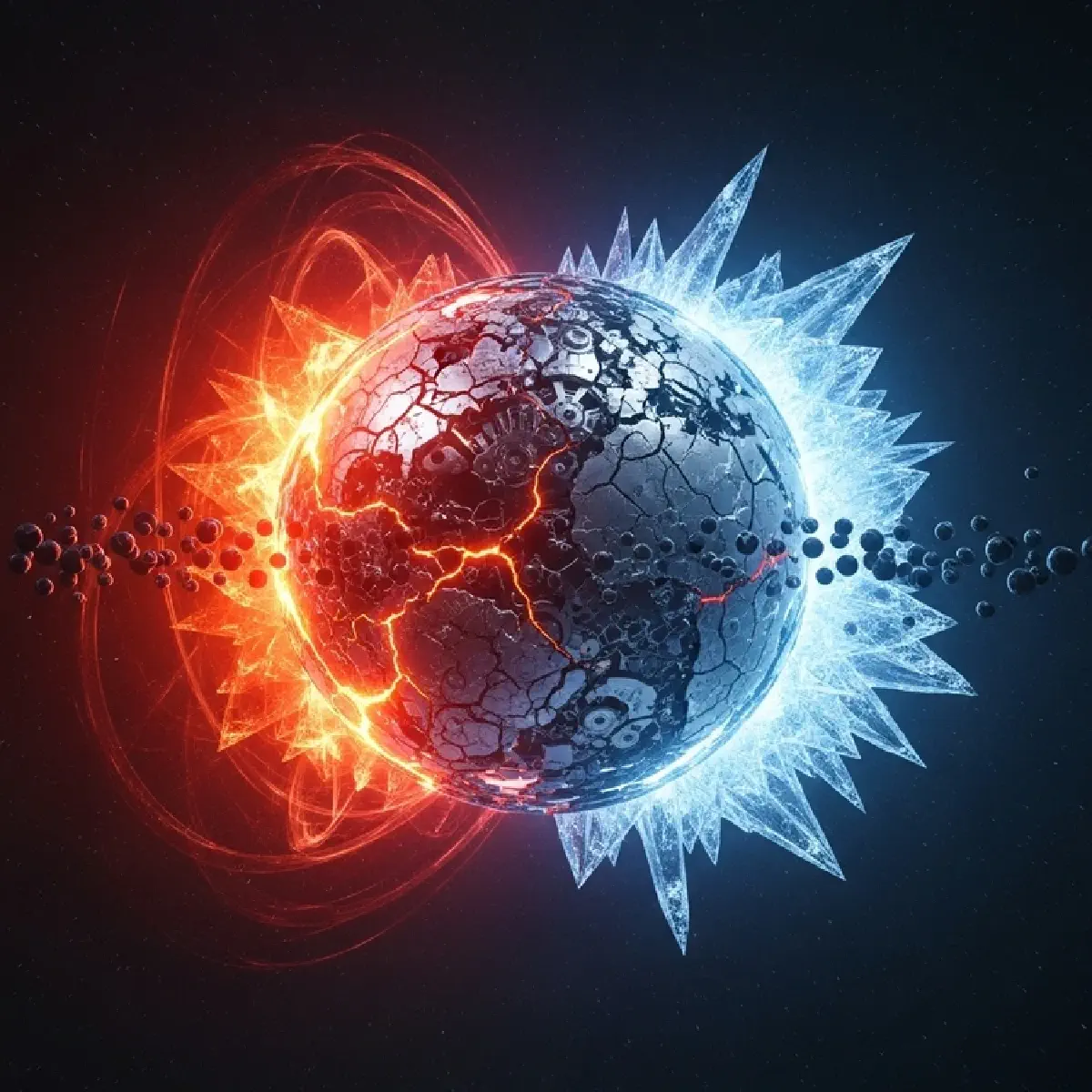 Hothouse, Ice, and Impact: The Triple Threat to Global Technological Society