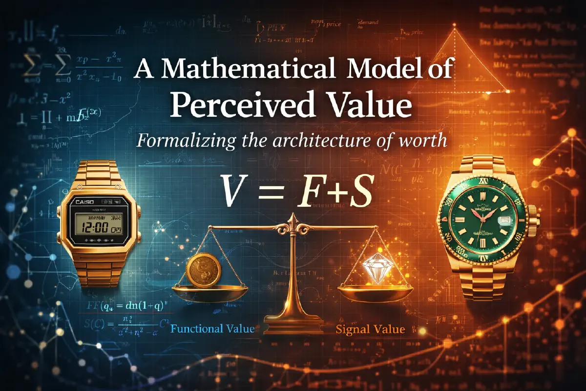 The Value Project - Part 11: A Mathematical Model of Perceived Value