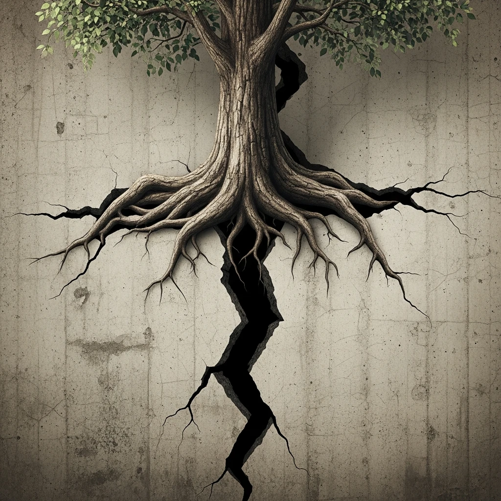 A path with stumbling blocks leading to a brighter horizon, symbolizing progress through failure.