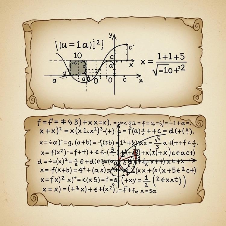 A hand in a suit sleeve moves a red chess piece, while a worn hand rests passively on a wooden desk.