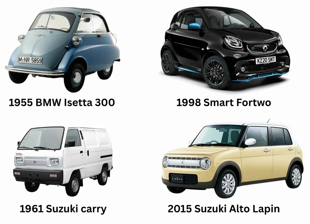 Microcars and Kei cars—efficient solutions for tight spaces.