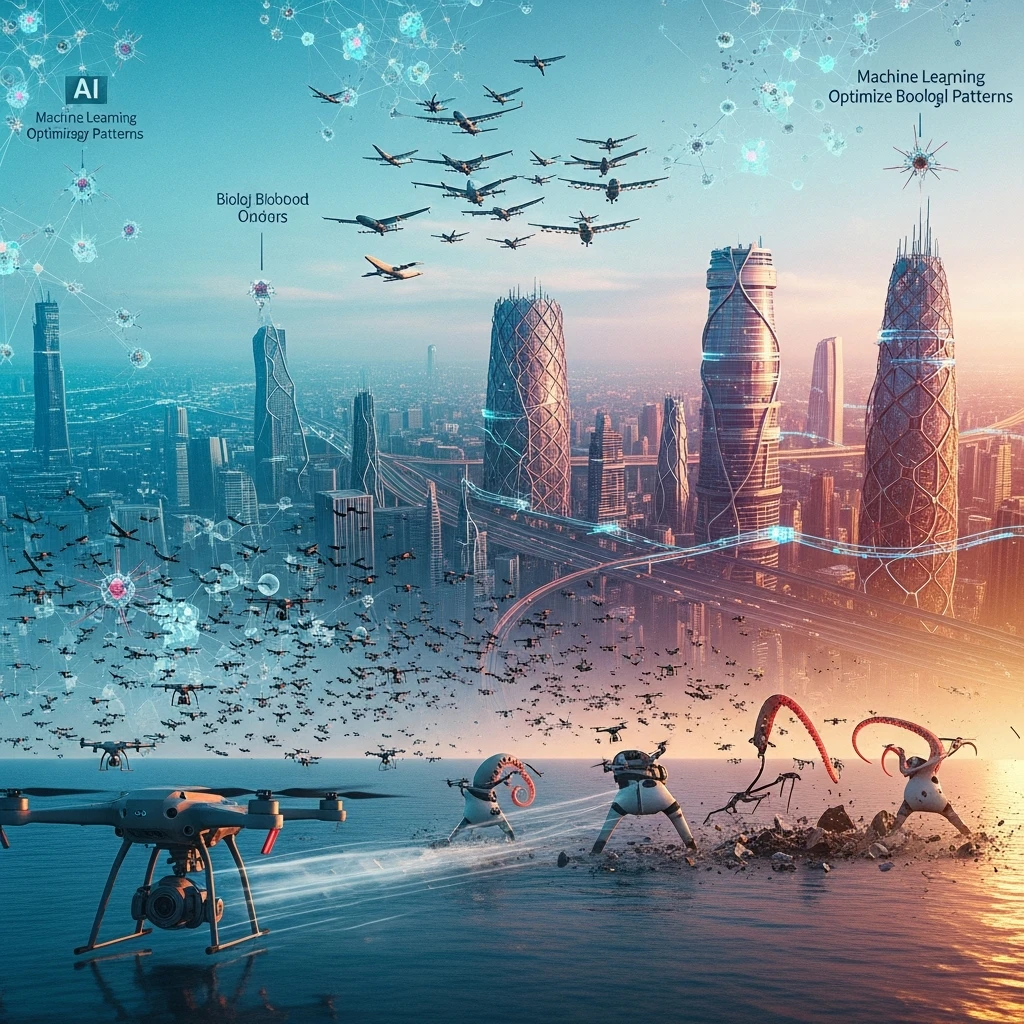 Soft robots and swarm drones inspired by nature