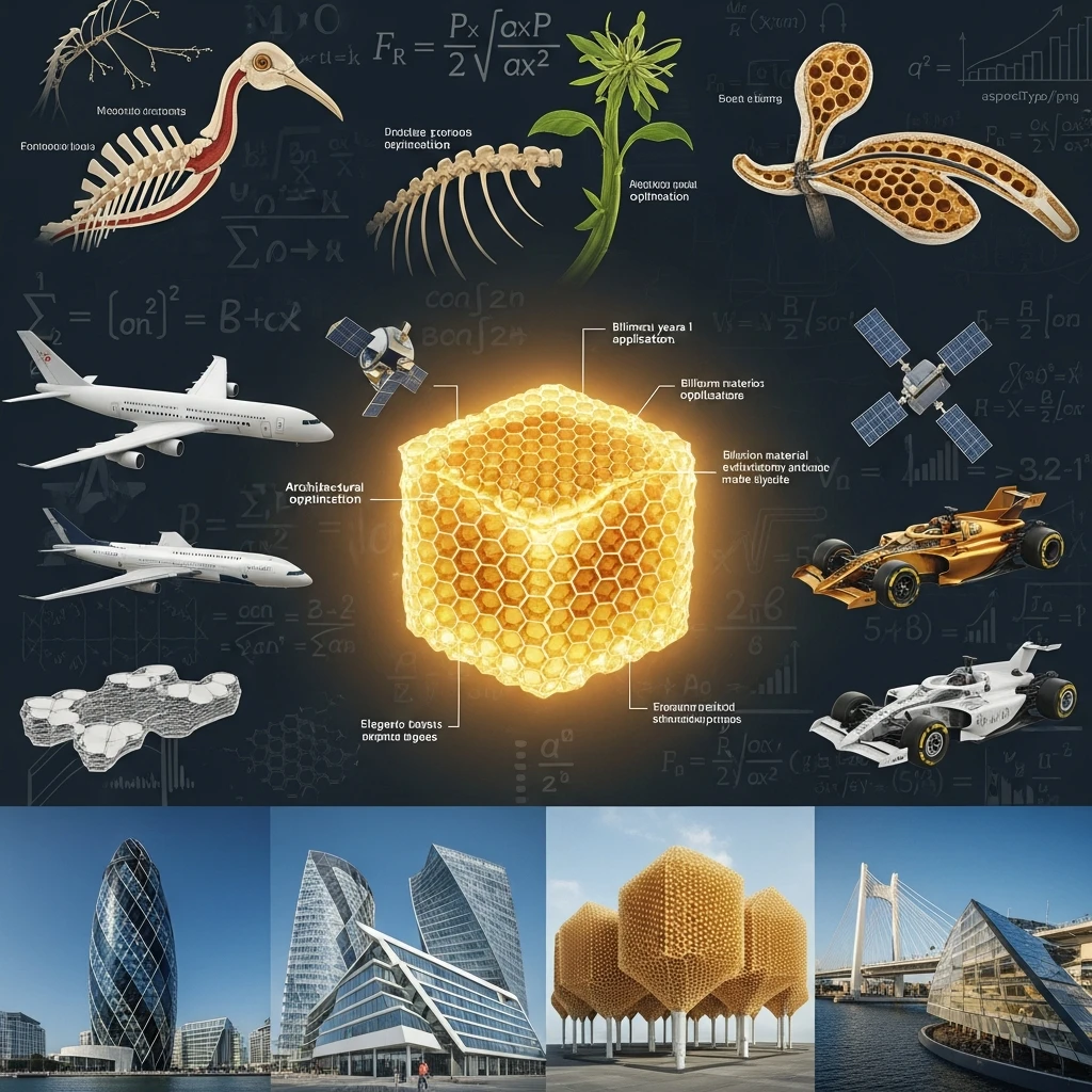 Honeycomb structure transitioning into modern architectural elements