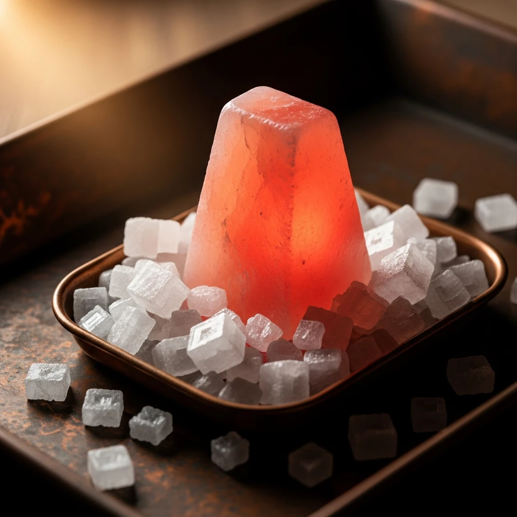 Pink salt rock from Cardona mining town