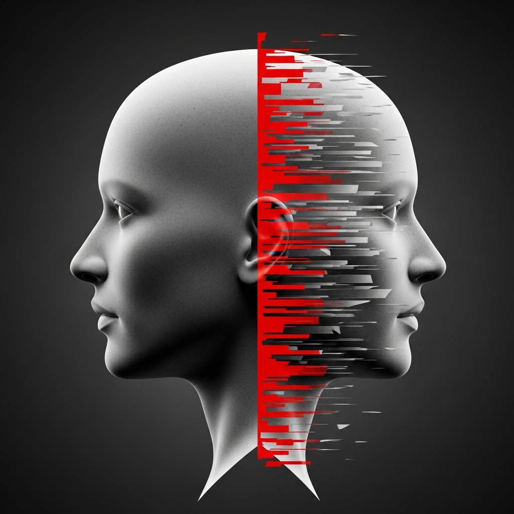 Dual image of a head representing the rational and time-inconsistent self.