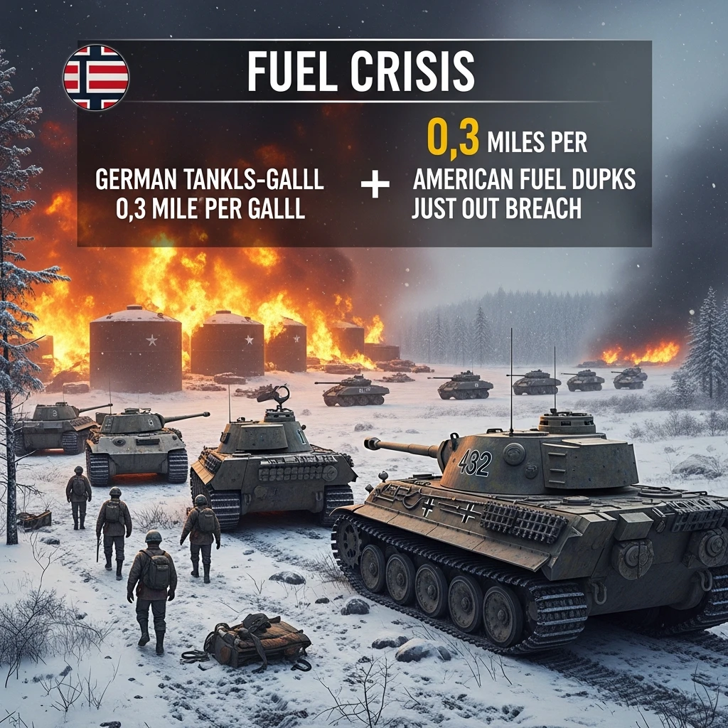 Abandoned German tanks in snowy Ardennes landscape