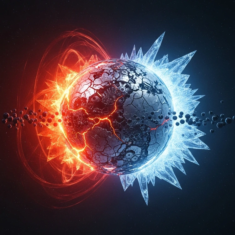 Hothouse, Ice, and Impact: The Triple Threat to Global Technological Society