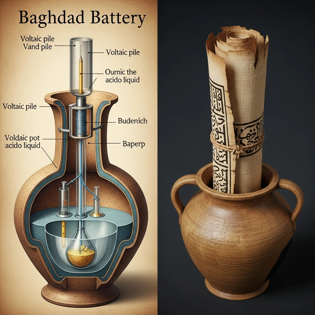 A Byzantine warship firing Greek Fire—a stream of flame—from a bronze tube over the sea toward an enemy ship.